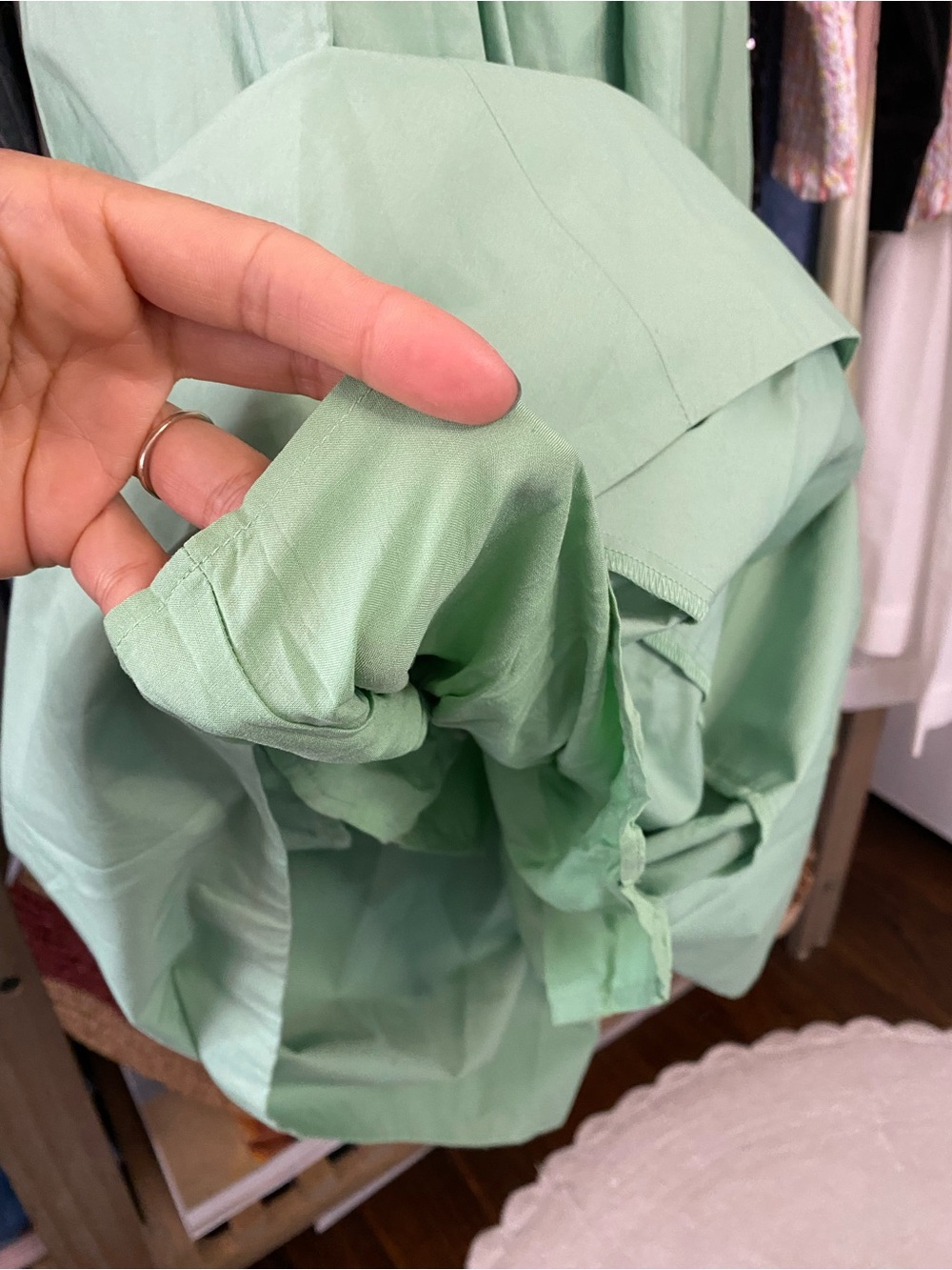 FREE PEOPLE Mint Ribbed Razor Back Pear Shape Sun Dress! 👗 - Picture 15 of 16